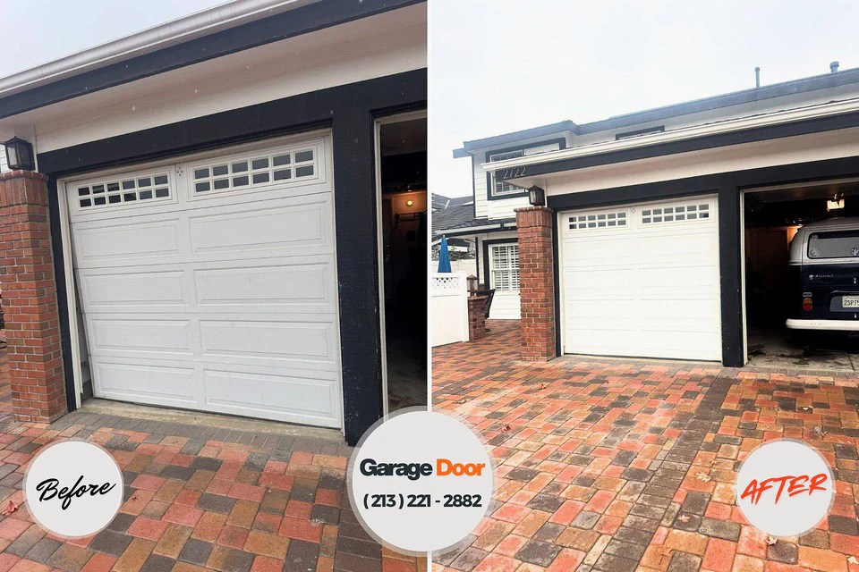 Before and after: garage door repair Montezuma, GA